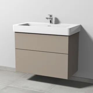 Sanipa 3way Waschtischunterbau zu Laufen Pro S Waschtisch mit 2 Auszügen, Sandgrau-Matt SF76967