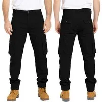 BlauerHafen Cargohose Herren Cargo Hose Arbeitshose Schwerlast Tactical mit 12 Taschen Chino