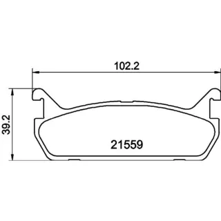Hella Bremsbel?ge hinten Daihatsu Applause Mazda 323 Mx-5 Suzuki Baleno