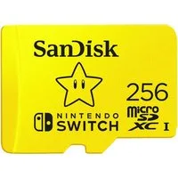 Sandisk microSDXC für Nintendo Switch 256GB Speicherkarte (256 GB, 100 MB/s Lesegeschwindigkeit, A1/ V30/ U3/ C10/ R100/ W90)