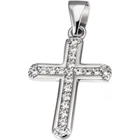 Firetti Kettenanhänger Schmuck Geschenk Silber 925 Halsschmuck Anhänger Kreuz, mit Zirkonia (synth)