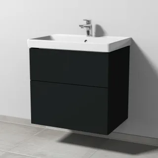 Sanipa 3way Waschtischunterbau zu Villeroy & Boch Avento Waschtisch mit 2 Auszügen, Vulkan-Matt SP6221V