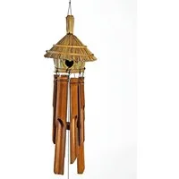Hathi Windspiel Windspiel mit Vogelhaus ca 50 cm, Klangspiel Bambus (1 St)