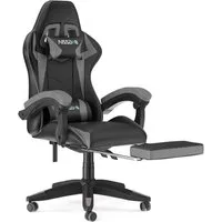Gywowken Gaming-Stuhl mit Fußstütze - Gamer Stühle Ergonomisch mit Lendenkissen, Gaming Chair Höhenverstellbar - 90-155° Rückenlehne - bis 130 kg