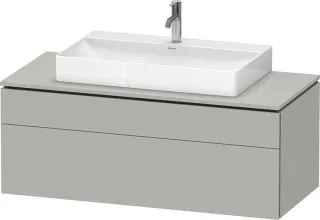 Duravit L-Cube Konsolenwaschtischunterbau wandhängend Betongrau Matt 1220x550x482 mm - LC48820070700 LC4882007070000