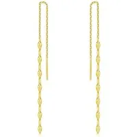 Runde Perlé Paar Ohrhänger minimalistische hängende Kettenohrringe, 925 Sterling Silber, 18K oder 14K Goldplattierung (inkl. Geschenkverpackung)