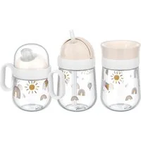 Mepal Kinderbecher Mio Trinklernbecher-Set 3er Set, 3-tlg., Polypropylen, Silikon, Tritan