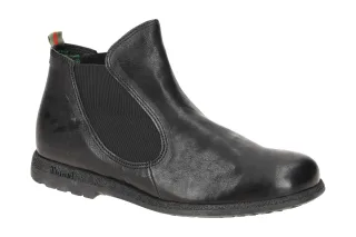Think 865 Schwarz Damen Stiefeletten Echtleder Chelsea-Boots