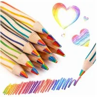 FOUORTUNATE-BEE Buntstift 12 Regenbogen Buntstifte 7-in-1 Farbstifte für Schule und Malspaß, (12-tlg), Geschenk für Kinder Geburtstag Schule Party Mitgebsel Kreativset