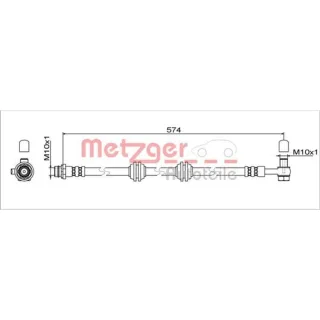 Metzger Bremsschlauch hinten links Range 4111755