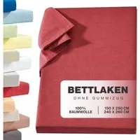 Carpe Sonno Betttuch Linon Haustuch Bettlaken ohne Gummizug Baumwolle Leintuch Laken Decke, Baumwolle, Gummizug: ohne, (1 Stück), Überwurf Bett Sofa Sessel Couch leichte Sommer Bettdecke 150x250