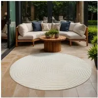 Sanat Teppich Berlin, rund, Höhe: 6 mm, In -und Outdoor geeignet, Außenbereich,Terasse, Balkon, modern
