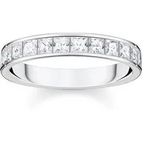 THOMAS SABO Fingerring Ring Weiß Steine Pavé Silber (Set)