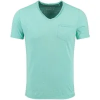 Key Largo T-Shirt Water vintage Look uni Basic MT00780 V-Ausschnitt unifarben kurzarm slim fit