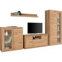 OTTO home Wohnwand Logo, (Set, 4-St), teilmassives Holz
