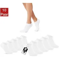 NERS Kurzsocken aus Baumwolle 10 Paar, Damen und Herren ohne Naht, mit Komfortbund (10-Paar, 10) Sneaker socken, Atmungsaktive, Ohne Gummidruck, Robust und Langlebig
