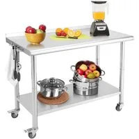 GarveeMore Arbeitstisch Edelstahltisch Küchentisch 76x45x89 cm 200kg