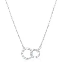 Elli Kette mit Anhänger Ringe Infinity Kristalle Silberfarben für Damen
