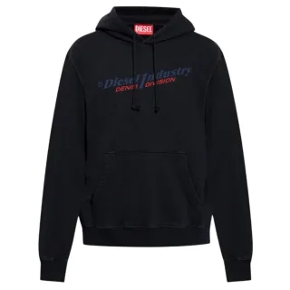 Diesel Industry Denim Division Design Schwarzer Kapuzenpullover