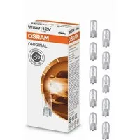 Osram KFZ-Ersatzleuchte W5W Standlicht T10 5W Glassockel Birne Original Lampen 2825 12V, W5W, 10 St., Warmweiß, Osram Original Line