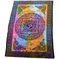 KUNST UND MAGIE Wandteppich Kunst und Magie Wandbehang Mandala - Om Yantra ca. 105 x 73 cm