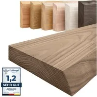 LAMO Manufaktur Wandregal Pure: ohne Montage Set 40 cm, Komplett-Set, 40mm stake Massivholzplatte