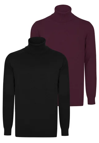Pullover Rollkragenpullover 2Er-Pack