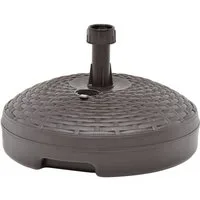 vidaXL Schirmhalter Sonnenschirmständer Sand/Wasser 20 L Braun Kunststoff Rattan, 1 tlg.