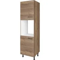 nobilia® Herdumbauschrank "Structura", Ausrichtung wählbar, mit zwei zusätzlichen Türen, vormontiert, Breite/Höhe: 60/167,8 cm