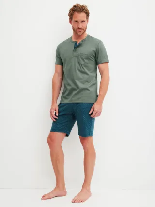 CALIDA - HERREN Pyjama kurz laurel green - Gr. - M