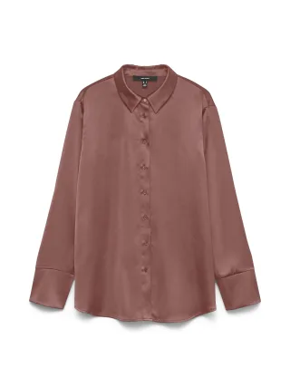 VERO MODA - VMSESIL LS CLASSIC SHIRT LCS rose brown - Gr. - L