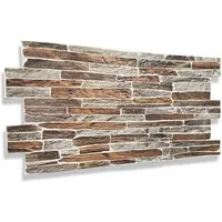 IKHEMalarka 3D Wandpaneel PVC 3D Paneele Stein Optik Wandverkleidung, BxL: 48,00x90,00 cm, 0,40 qm, 0,4m² - 1 Stück Wasserdicht und flexibel!