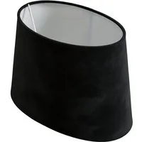 B&S Lampenschirm Lampenschirm oval Velvet schwarz B:23x14/T:19x11,5/H:15cm, Jinming