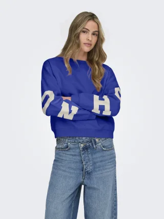 ONLY - ONLSWEAT L/S BACK/SLEEVE PRINT SWT NOOS - Gr. - M