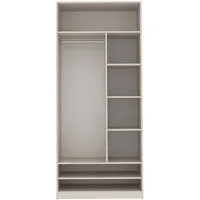 Marmex Möbel Garderobenschrank TRES 02 offener Kleiderschrank mit Kleiderstange und Einlegeböden ohne Schranktüren, Ankleidezimmer