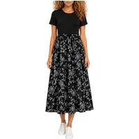 Mississhop Jerseykleid Damen Sommerkleid mit floralem Muster – Gr.(S/M)