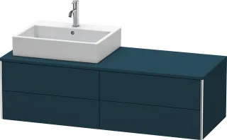Duravit XSquare Konsolenwaschtischunterbau wandhängend Nachtblau Seidenmatt 1400x548x400 mm - XS4913 XS4913L9898