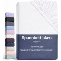 BRB HOME Spannbettlaken Spannbettlaken Gebürstete Mikrofaser, Polyester, Gummizug: Rundum, (1 Stück), Polyester für Boxspringbett und Topper bis 30 cm