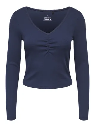 ONLY - ONLBETTY L/S SCALLOP V-NECK CC JRS Navy Blazer - Gr. - XS