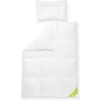 Koru Kids Kinderbettdecke + Kopfkissen Daunen Kinderbettdecke 100x135 Set mit Kissen Premium, Füllung: 100% neue deutsche Entendaunen, made in Germany, waschbar bis 60°, natürliches Schlafen für Ihr Kind