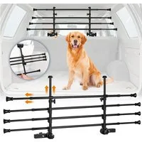 PRIISF Trennnetz Hundegitter Auto SUV Trenngitter Schutzgitter Gepäckgitter Kofferraum, verstellbare Hundesicherung Universal Fit für Kombi, Vans, PKW, KFZ