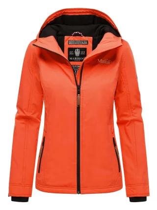 Marikoo Damen Übergangsjacke – Brombeere, leicht mit Kapuze & Kragen