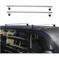 OMAC Dachträger Relingträger für VW Transporter T5 2003-2015 Alu Silber (2-St), Wasserbeständig,Abnehmbar,Multifunktional,Schwerbeanspruchbar