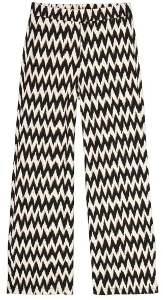 Garcia - Stoffhose mit Alloverprint schwarz - Gr. - XS
