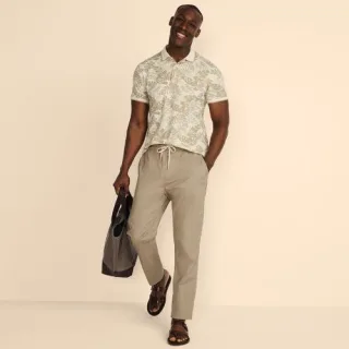 Schlupfbund-Chino, Herren,  Beige, Baumwolle/Leinen, by Lands' End
