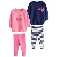 Next Top & Leggings Sweatshirt und Leggings im Set, 2er-Pack (4-tlg)
