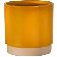 Dehner Übertopf Eno, glasierte Keramik, versch. Farben, runder Indoor Blumentopf in modernem Design