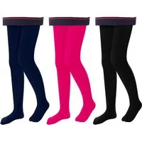 L&K-II Thermostrumpfhose 4611 (1/2/3er-Pack 3 St) Thermostrumpfhose Mädchen mit Innenfutter blickdichte Kuschel