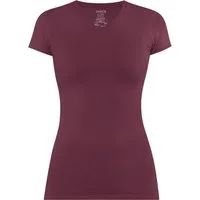 normani Kurzarmshirt Figurbetontes T-Shirt mit V-Ausschnitt Siena Damen Basic kurzarm Shirt