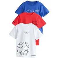 Next Print-Shirt Regular Fit Kurzarm-T-Shirts mit Grafik, 3er-Pack (3-tlg)